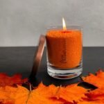 1.jpg Bekvapė biri žvakė stiklo indelyje - "Orange" 160 g.