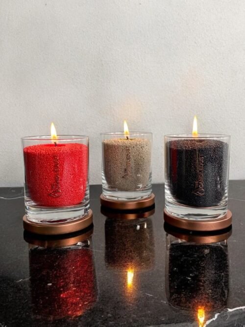 Bekvapė biri žvakė stiklo indelyje - "Black" 160 g.