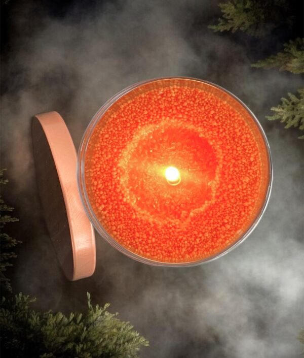 4.jpg Bekvapė biri žvakė stiklo indelyje - "Orange" 160 g.