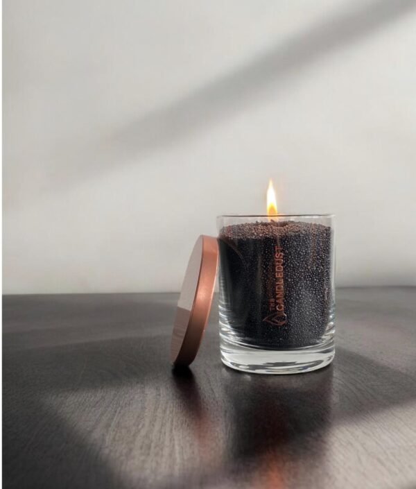 Bekvapė biri žvakė stiklo indelyje - "Black" 160 g.
