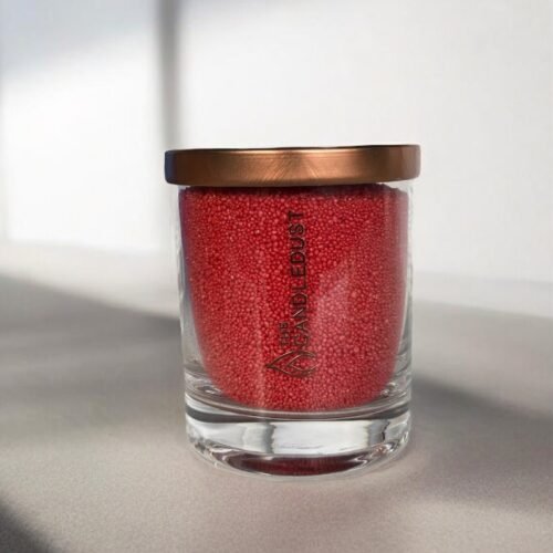 Bekvapė biri žvakė stiklo indelyje - "Red" 160 g.